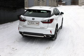 Защита задняя (центральная нержавейка 60,3 мм) кроме F-Sport ТСС Тюнинг Lexus (Лексус) RX (РХ) ( 330,  300,  450H,  350,  200T) (2003-2019) 330, 300, 450H, 350, 200T XU30, XU30 дорестайлинг, AL10  дорестайлинг, AL20 дорестайлинг, AL20 дорестайлинг