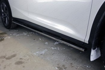 34 749 р. Пороги овальные с накладкой 75х42 мм F-Sport ТСС Тюнинг Lexus RX 300 XU30 дорестайлинг (2003-2006) (серые). Увеличить фотографию 1