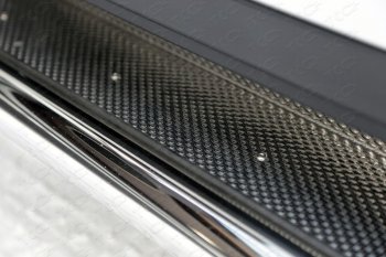 42 699 р. Пороги с площадкой 42,4 мм F-Sport ТСС Тюнинг  Lexus RX ( 300,  350,  450H,  200T) (1995-2019) (нержавейка). Увеличить фотографию 1