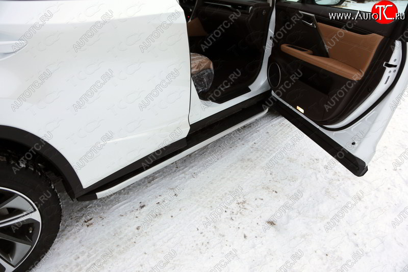 19 999 р. Пороги алюминиевые с пластиковой накладкой F-Sport ТСС Тюнинг Lexus RX 330 XU30 (2003-2006) (серые)