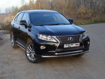 29 999 р. Защита переднего бампера нижняя 60,3*60,3 мм ТСС Тюнинг  Lexus RX  350 (2012-2015) (нержавейка). Увеличить фотографию 1