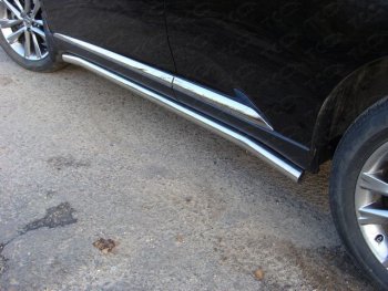 25 999 р. Защита порогов труба d60,3 мм ТСС Тюнинг  Lexus RX  350 (2012-2015) (серые). Увеличить фотографию 1