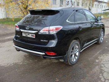 Защита задняя (центральная нержавейка 60,3 мм) кроме F-Sport ТСС Тюнинг Lexus RX 350 AL10 рестайлинг (2012-2015)