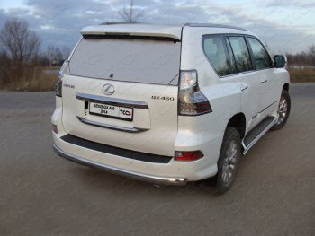 Защита задняя (центральная овальная 75х42 мм) ТСС Тюнинг Lexus GX 460 2 J150 2-ой рестайлинг (2019-2024)