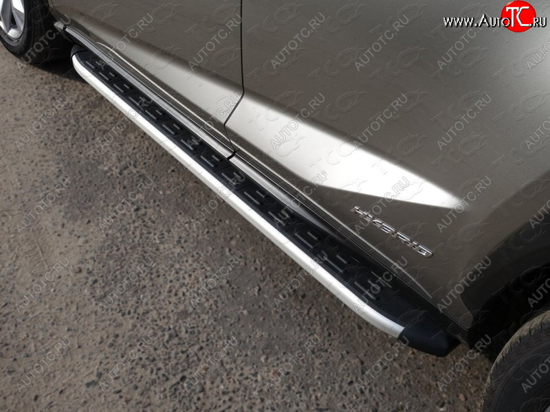 19 999 р. Пороги алюминиевые с пластиковой накладкой кроме F-Sport ТСС Тюнинг  Lexus NX  300h (2014-2017) (серые)