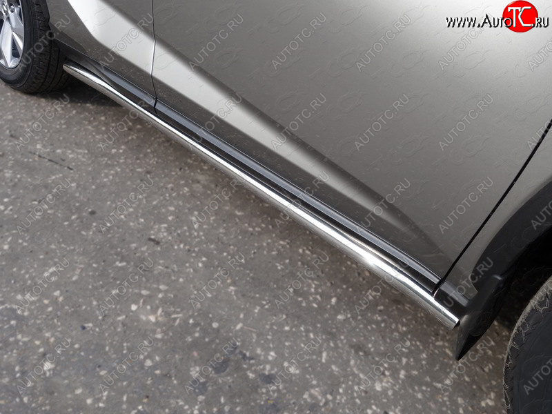 21 999 р. Защита порогов труба d60,3 мм ТСС Тюнинг  Lexus NX  200 (2017-2021) (серые)