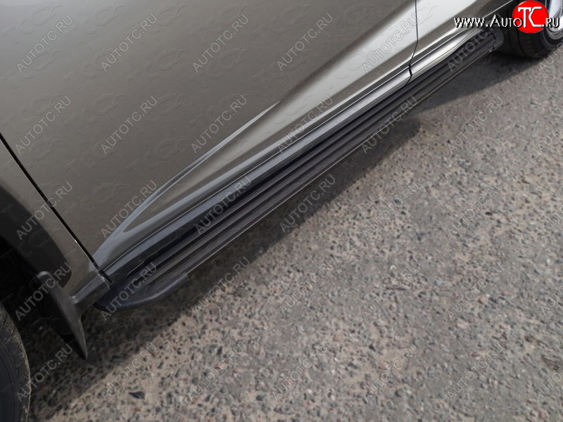 21 349 р. Пороги алюминиевые кроме F-Sport ТСС Тюнинг  Lexus NX  200 (2017-2021) (Slim Line Black)