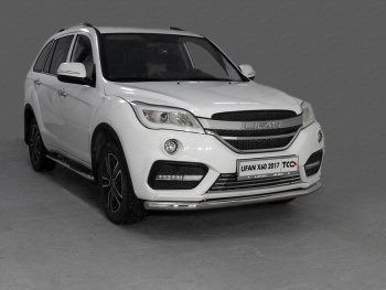 16 549 р. Защита переднего бампера нижняя d60,3 мм ТСС Тюнинг  Lifan X60 (2016-2024) (нержавейка). Увеличить фотографию 1