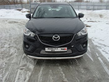 17 999 р. Защита переднего бампера нижняя d60,3 мм ТСС Тюнинг  Mazda CX-5  KE (2011-2014) (нержавейка). Увеличить фотографию 1