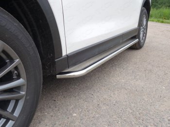 43 999 р. Пороги с площадкой 60,3 мм ТСС Тюнинг  Mazda CX-5  KE (2011-2014) (нержавейка). Увеличить фотографию 1