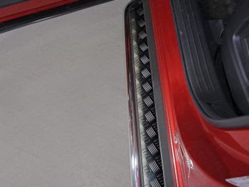 32 999 р. Пороги с площадкой 42,4 мм ТСС Тюнинг  Mazda CX-9  TC (2015-2024) (серые). Увеличить фотографию 1