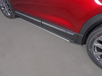 19 999 р. Пороги алюминиевые, ТСС Тюнинг  Mazda CX-9  TC (2015-2024) (Slim Line Silver). Увеличить фотографию 1