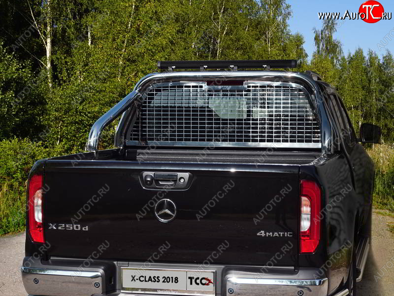 120 299 р. Защита кузова и заднего стекла (только для кузова) d 76,1 мм со светодиодной фарой ТСС Тюнинг  Mercedes-Benz X class  W470 (2017-2020) (нержавейка)