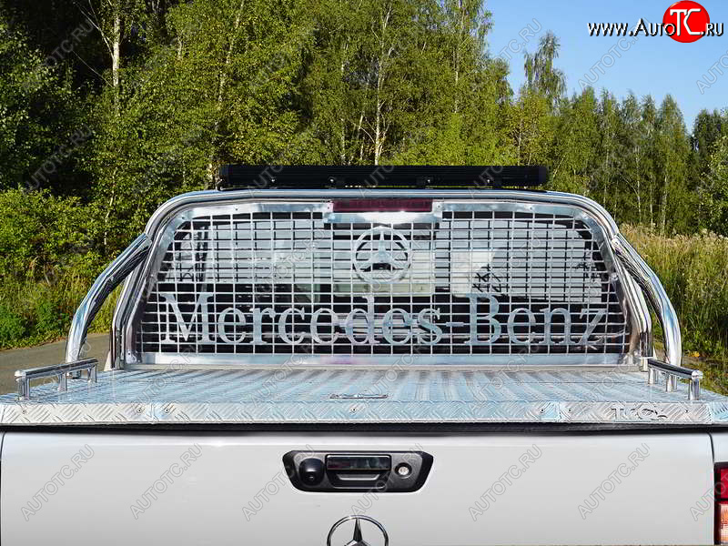 133 999 р. Защита кузова и заднего стекла (для крышки) со светодиодной фарой d75*42 мм ТСС Тюнинг  Mercedes-Benz X class  W470 (2017-2020) (нержавейка)