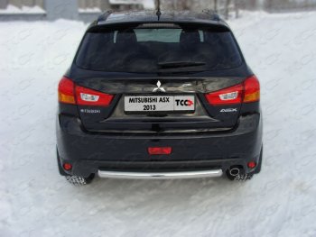 13 399 р. Защита задняя (центральная нержавейка 60,3 мм) ТСС Тюнинг  Mitsubishi ASX (2013-2016). Увеличить фотографию 1