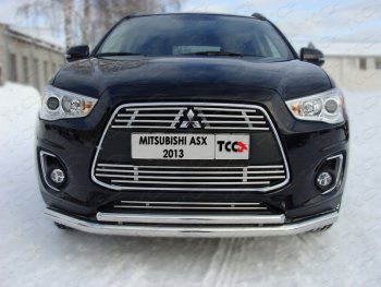 Нижняя декоративная вставка в бампер ТСС Тюнинг Mitsubishi ASX 1-ый рестайлинг (2013-2016) ()