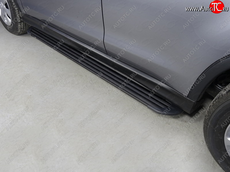 21 349 р. Пороги алюминиевые Slim Line ТСС Тюнинг  Mitsubishi ASX (2017-2020) (Black)