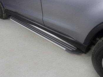 19 999 р. Пороги алюминиевые Slim Line ТСС Тюнинг  Mitsubishi ASX (2017-2020) (Silver). Увеличить фотографию 1