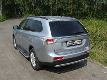 16 549 р. Защита задняя (центральная нержавейка 60,3 мм) ТСС Тюнинг  Mitsubishi Outlander  GF (2012-2014). Увеличить фотографию 1