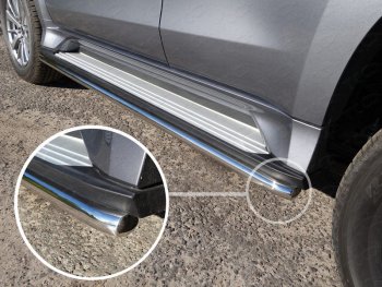 17 999 р. Защита порогов алюминий 42,4 мм, ТСС Тюнинг  Mitsubishi Pajero Sport  3 QE (2015-2021). Увеличить фотографию 1