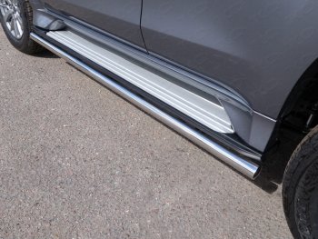 21 999 р. Защита порогов алюминий 60,3 мм, ТСС Тюнинг  Mitsubishi Pajero Sport  3 QE (2015-2021). Увеличить фотографию 1