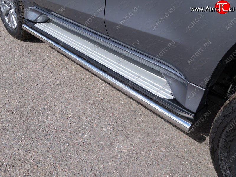 21 999 р. Защита порогов алюминий 60,3 мм, ТСС Тюнинг  Mitsubishi Pajero Sport  3 QE (2015-2021)