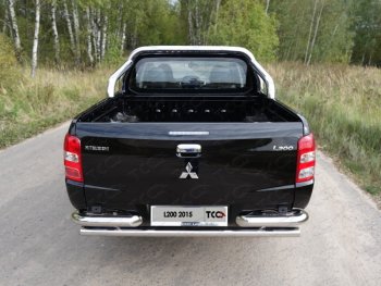 54 999 р. Защита кузова d76,1 мм (только для кузова) ТСС Тюнинг Mitsubishi L200 5 KK,KL дорестайлинг (2015-2019) (нержавейка). Увеличить фотографию 1