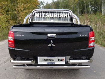 83 999 р. Защита кузова и заднего стекла (только для кузова) d 75*42 мм ТСС Тюнинг  Mitsubishi L200  5 KK,KL (2015-2019) (нержавейка). Увеличить фотографию 1