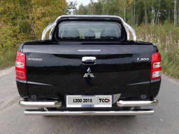 69 999 р. Защита кузова (только для кузова) d75х42 мм ТСС Тюнинг  Mitsubishi L200  5 KK,KL (2018-2022) (нержавейка). Увеличить фотографию 1