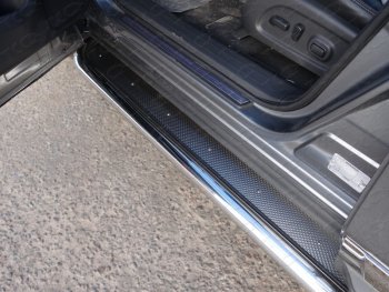46 999 р. Пороги с площадкой 60,3 мм ТСС Тюнинг  Nissan Pathfinder  R52 (2012-2017) (нержавейка). Увеличить фотографию 1
