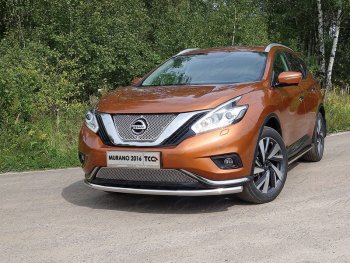 20 999 р. Защита переднего бампера нижняя d60,3 мм ТСС Тюнинг  Nissan Murano  3 Z52 (2015-2022) (нержавейка). Увеличить фотографию 1