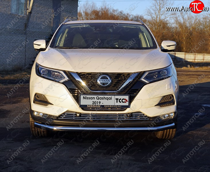 20 499 р. Защита переднего бампера нижняя d60,3 мм ТСС Тюнинг  Nissan Qashqai  2 (2017-2022) (нержавейка)