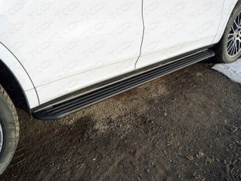 Пороги алюминиевые ТСС Тюнинг Porsche (Порш) Cayenne (Кайен)  PO536 (2018-2024) PO536