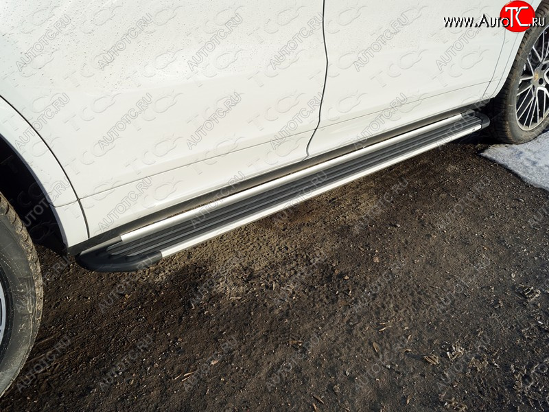 19 999 р. Пороги алюминиевые Slim Line ТСС Тюнинг Porsche Cayenne PO536 (2018-2024) (Silver)