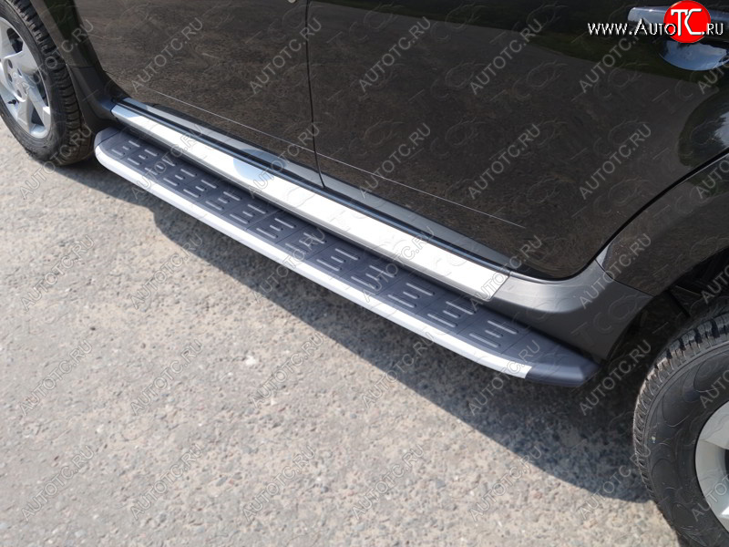 19 999 р. Пороги алюминиевые с пластиковой накладкой ТСС Тюнинг  Renault Duster  HS (2015-2021) (серые)
