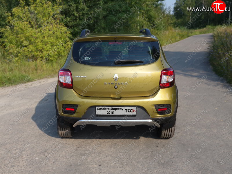 11 999 р. Защита задняя (нержавейка 42,4 мм), ТСС Тюнинг  Renault Sandero Stepway  (B8) (2014-2018)
