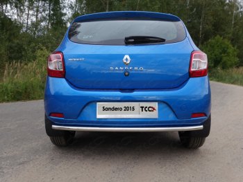 10 499 р. Защита задняя (нижняя d42,4 мм) ТСС Тюнинг  Renault Sandero  (B8) (2014-2018) (нижняя). Увеличить фотографию 1