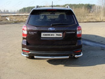 14 999 р. Защита задняя (центральная нержавейка 60,3 мм) ТСС Тюнинг  Subaru Forester  SJ (2012-2016). Увеличить фотографию 1