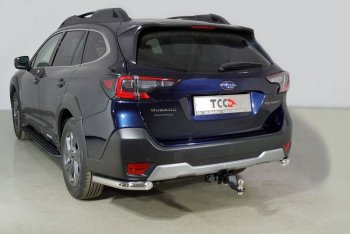Защита заднего бампера (уголки, d60,3 мм) TCC Subaru Outback BT универсал (2019-2024)