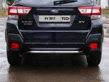 7 499 р. Защита задняя (нержавейка 42,4 мм), ТСС Тюнинг  Subaru XV  GT/G24 (2017-2021). Увеличить фотографию 1