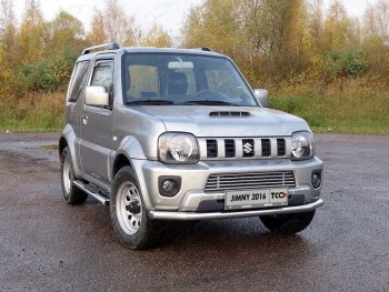 16 549 р. Защита переднего бампера нижняя d60,3 мм ТСС Тюнинг Suzuki Jimny JB64 (2018-2024) (нержавейка). Увеличить фотографию 1