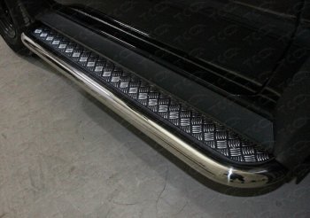 26 949 р. Пороги с площадкой 60,3 мм ТСС Тюнинг  Suzuki Jimny  JB64 (2018-2024) (серые). Увеличить фотографию 1