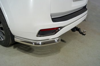 24 649 р. Защита задняя (уголки, нержавейка 76,1 мм) ТСС Тюнинг  Toyota Land Cruiser  J300 (2021-2024). Увеличить фотографию 1
