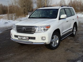 37 649 р. Защита переднего бампера нижняя d76,1*50,8 мм ТСС Тюнинг  Toyota Land Cruiser  200 (2012-2015) 1-ый рестайлинг (нержавейка). Увеличить фотографию 1