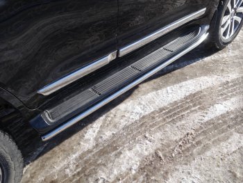 17 999 р. Защита порогов алюминий 42,4 мм, ТСС Тюнинг  Toyota Land Cruiser  200 (2015-2021). Увеличить фотографию 1