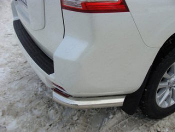 19 549 р. Защита задняя (уголки, нержавейка 76,1 мм) ТСС Тюнинг  Toyota Land Cruiser Prado  J150 (2009-2013). Увеличить фотографию 1