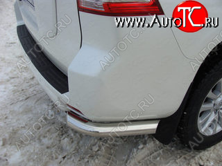 19 549 р. Защита задняя (уголки, нержавейка 76,1 мм) ТСС Тюнинг  Toyota Land Cruiser Prado  J150 (2009-2013)