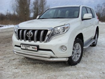 Защита переднего бампера нижняя d76,1*50,8 мм ТСС Тюнинг  Toyota (Тойота) Land Cruiser Prado (Лэнд)  J150 (2013-2017) J150 1-ый рестайлинг  (нержавейка)