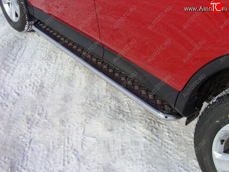 28 099 р. Пороги с площадкой 42,4 мм ТСС Тюнинг  Toyota RAV4  XA40 (2012-2015) (серые)
