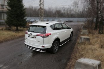 19 549 р. Защита задняя (центральная нержавейка 60,3 мм) ТСС Тюнинг  Toyota RAV4  XA40 (2015-2019). Увеличить фотографию 1